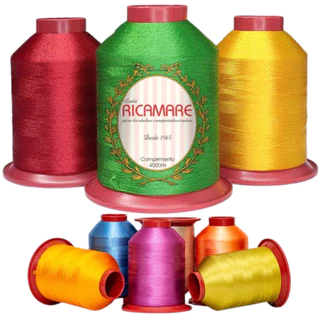 Linha Ricamare Para Bordar 4000mts 100% Poliéster CARTELA 02