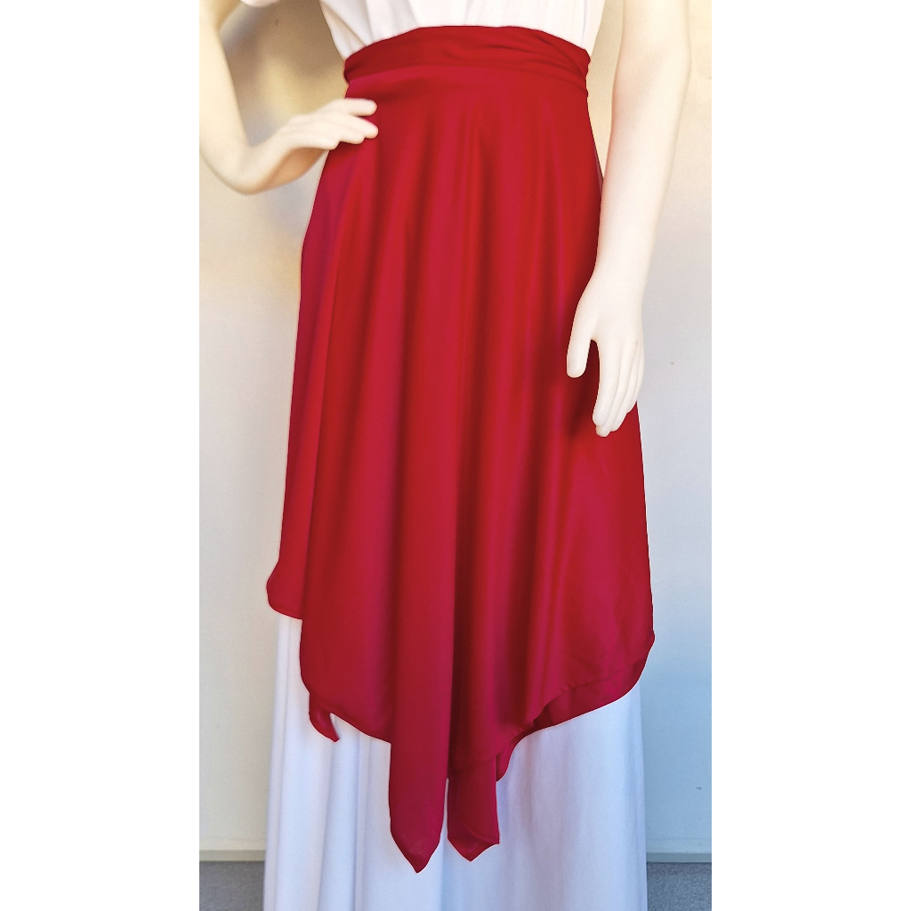 Saia multiuso para coreografia e dança profética no tecido elanca