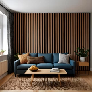 Painel Ripado Parede Decorativo Flexível Eva Freijo 2,5 Mts