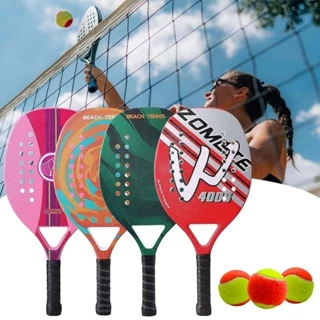 Kit Raquete Para Beach Tennis Sortida Profissional em Fibra Carbono Com Capa Protetora e 3 Bolinhas em Oferta na Shopee