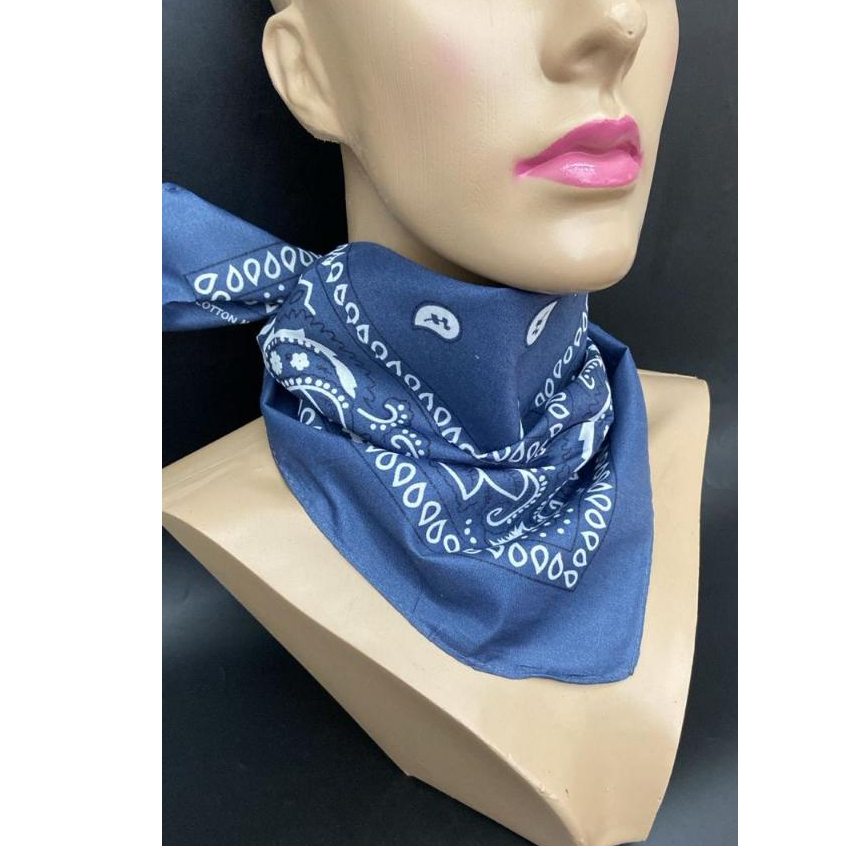 MDSTYLE Bandana 100% Cotone Paisley 55x55 Cm, Foulard Multiuso Per Testa, Collo O Borsa, Uomo E Donna