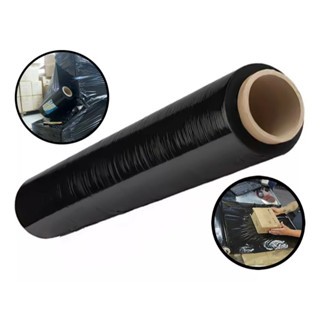 Bobina/rolo Filme Stretch Preto 50cm X 25 Micras 3kg