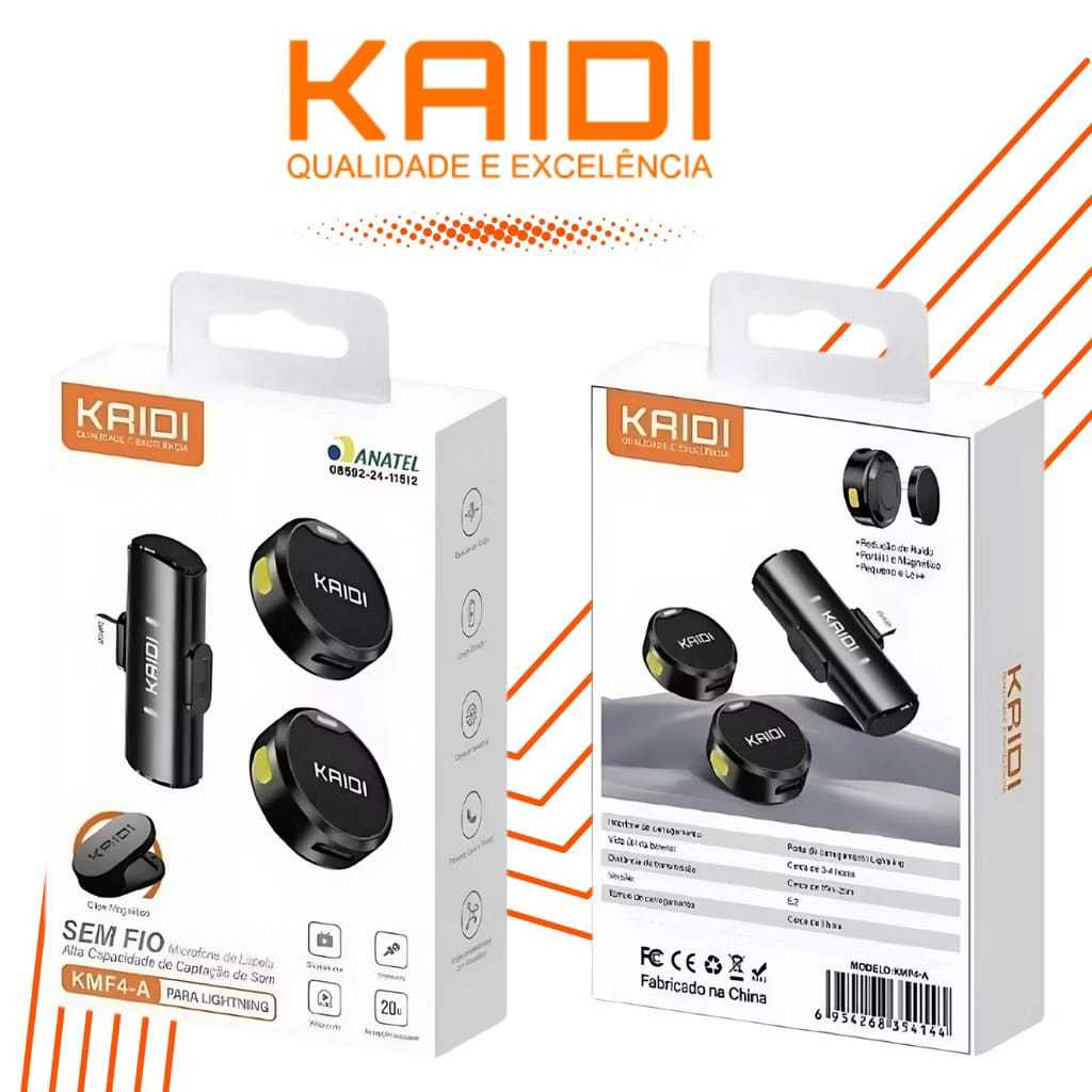 Microfone de Lapela Duplo Bluetooth