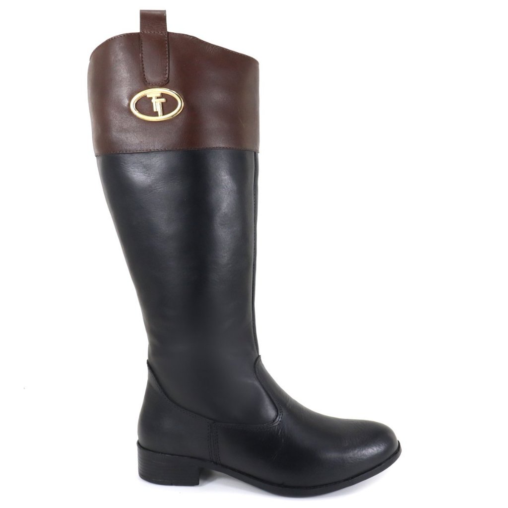 Bota Montaria Hipismo Feminina Couro Preto Café Confortavel | Shopee Brasil