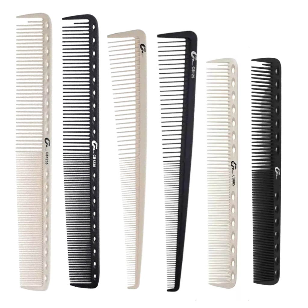 Pente Carbono Antiestatico Variados Para Corte de Cabelo