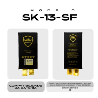 Bateria Premium Oficial Skaiky Compativel Com IPhone 13 SEM FLEX Homologada Anatel