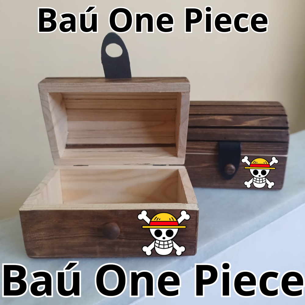 Baú One Piece Envernizado de madeira pinus FMS MadeirArtt ENVIO IMEDIATO