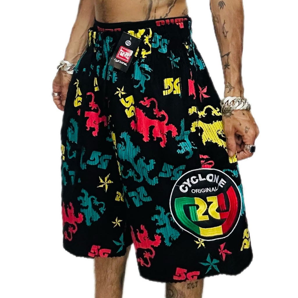 Bermuda Da Cyclone Veludo Preta Reggae New | Shopee Brasil