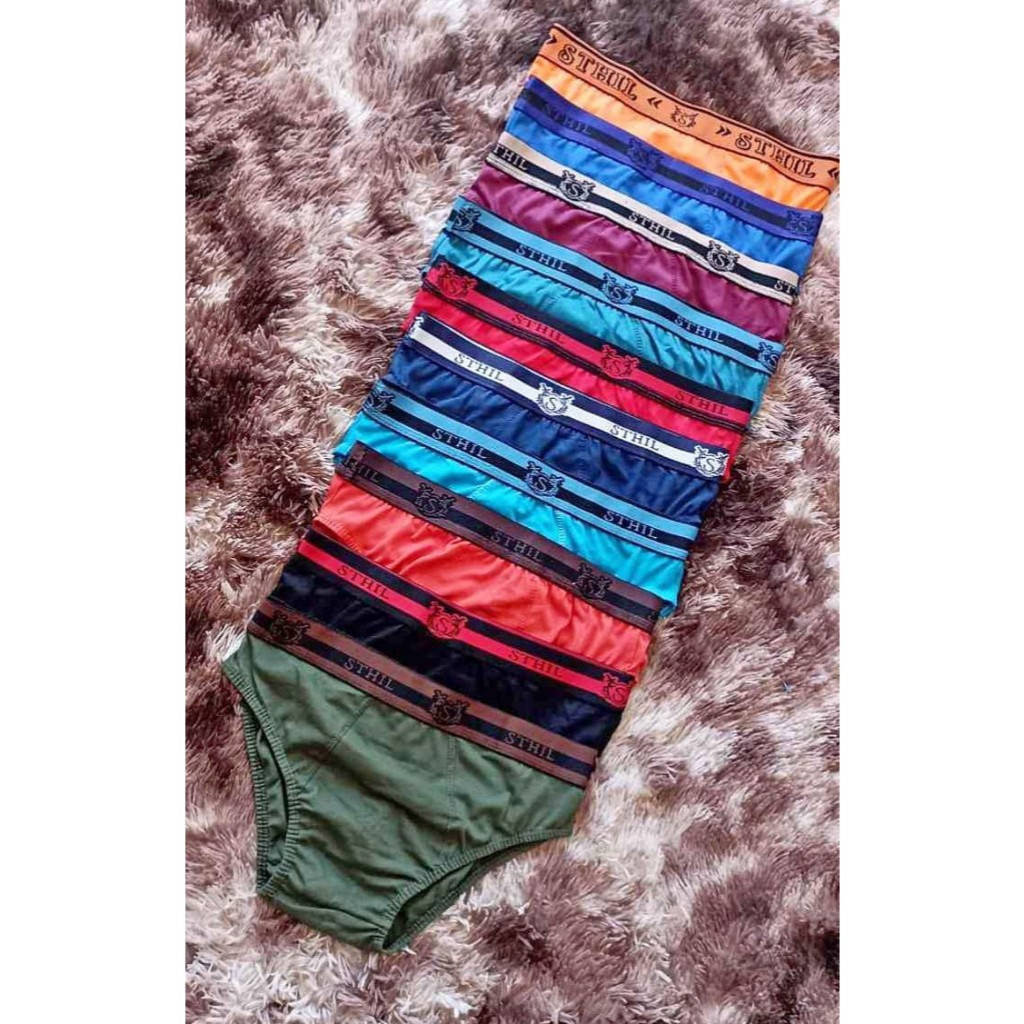 Kit 12 Cueca Slip Adulto Cueca Masculina Moda Intima | Shopee Brasil