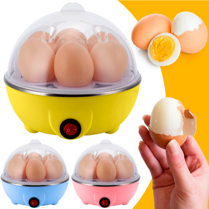 Cozedor de Ovos Egg Cooker Elétrico Portátil, rápido prático compacto a vapor