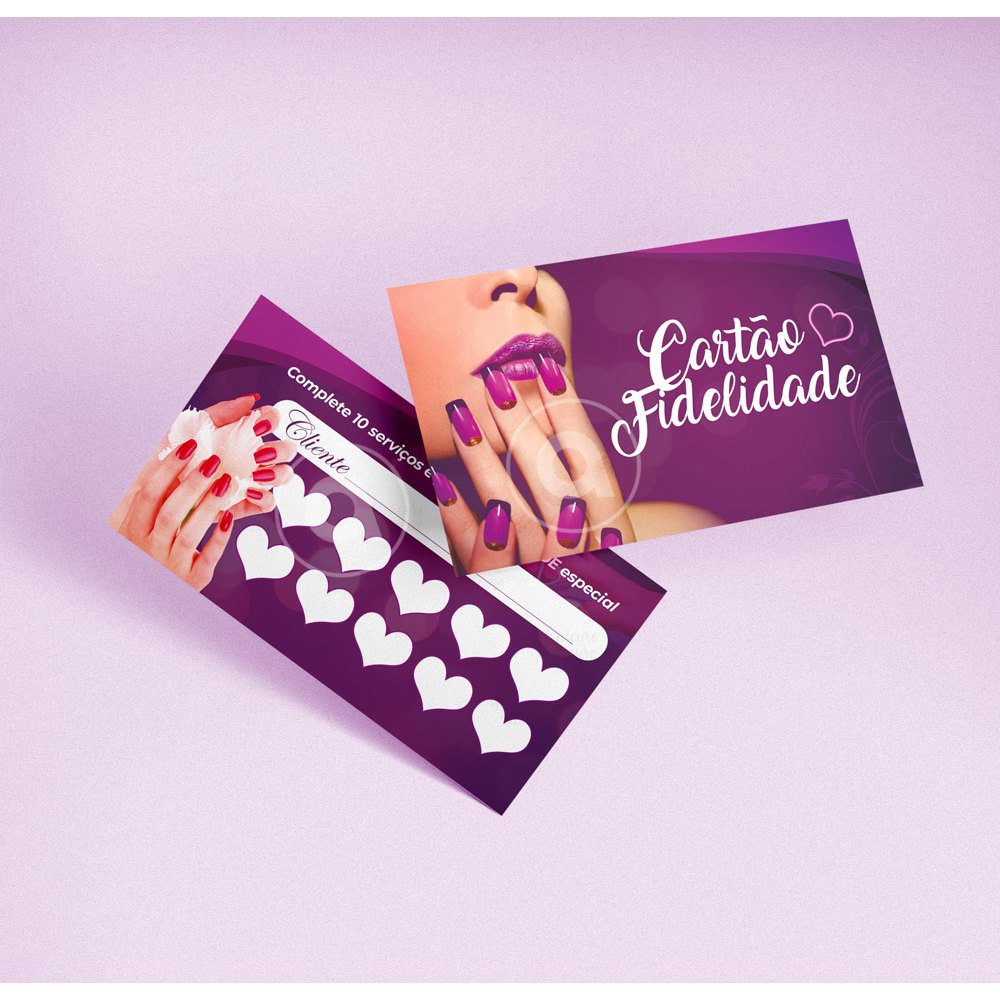 Cartão Fidelidade - Manicure / Salão - Arte Pronta