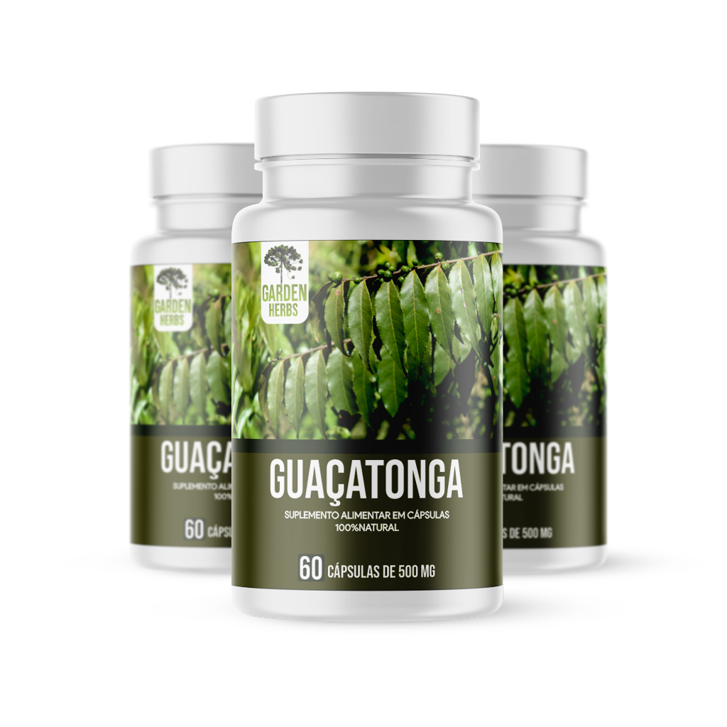 Kit 3 Frascos - Guaçatonga em pó - Extrato 100% Puro - 500 MG - 60 ...