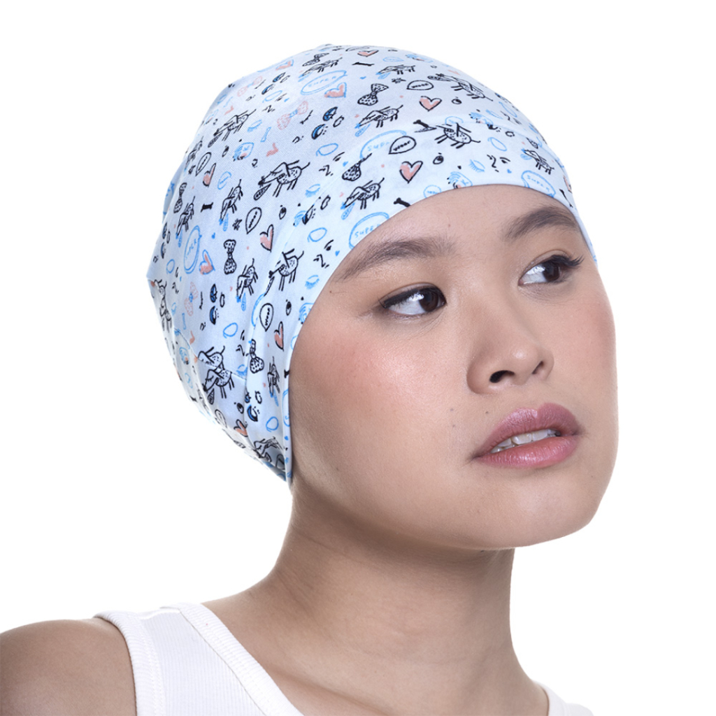 TOUCA NERO ESTAMPADA ANTI FRIZZ PARA DORMIR ALISAR O CABELO COM BARRA ...