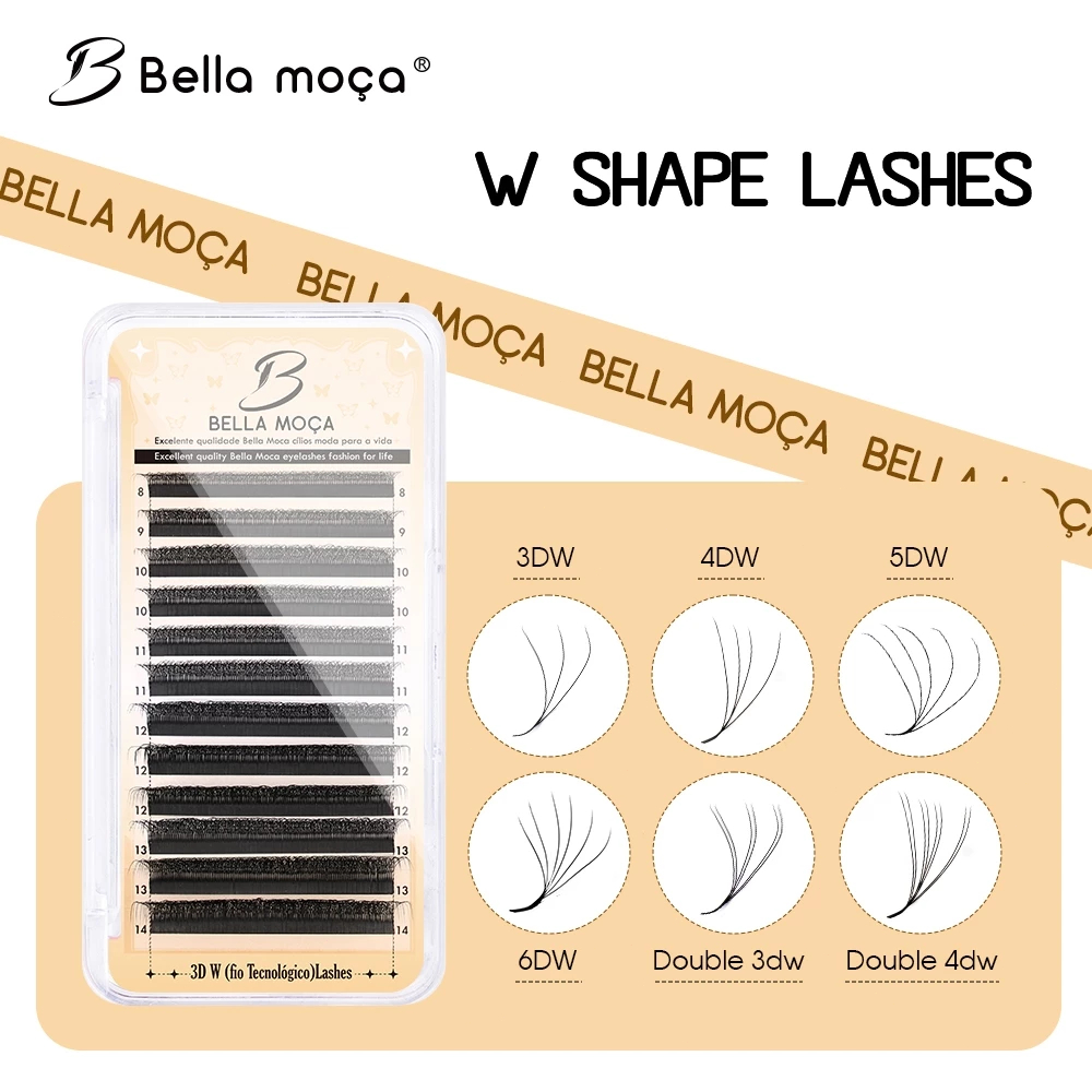 Bella Moça D/L+/M Curl Fox Cílios YY , 3D 4D 5D 6DW Extensão De