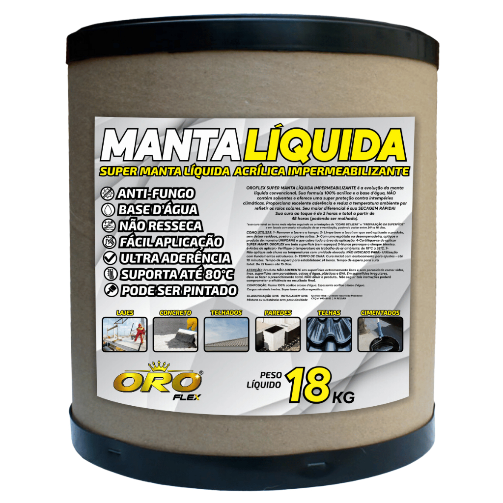 Manta liquida impermeabilizante de lajes, paredes, telhas de zinco ...