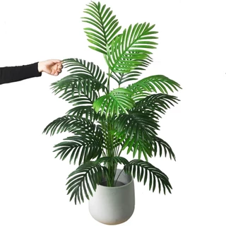 Coqueiro artificial de 120CM de altura e 24 folhas, o coqueiro artificial traz estilo tropical para sua decoração