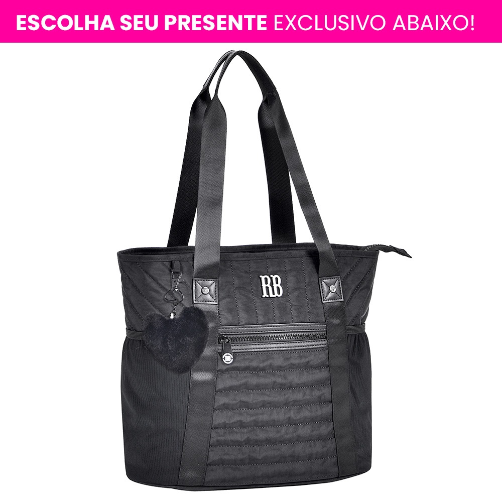 Bolsa Totebag Rebecca Bonbon Preta | Shopee Brasil