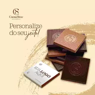 Chocolate Personalizado Cacau Show Kit com 50 Tabletes 5g cada Sabores Corporativo Eventos Hoteis em Oferta na Shopee