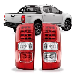 Par Lanterna Traseira S10 2012 2013 2014 2015 2016 Com Led