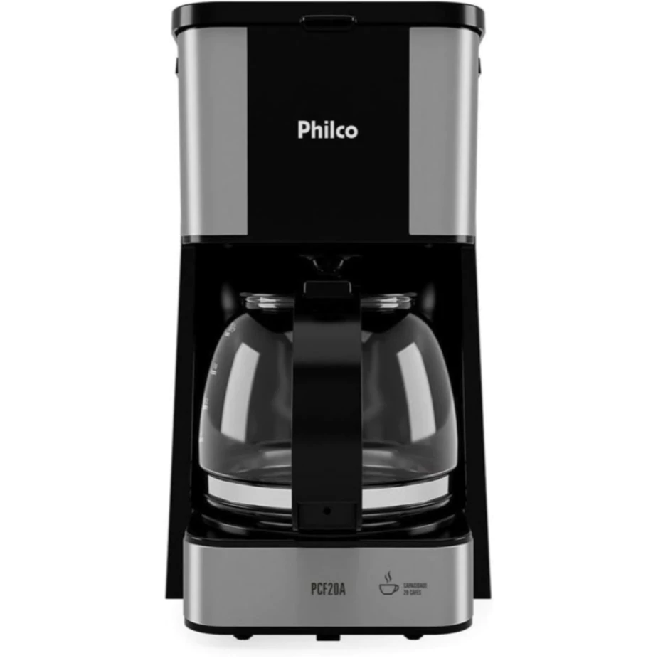 Cafeteira Elétrica Philco 20X Filtro Permanente PCF20A Preto Inox