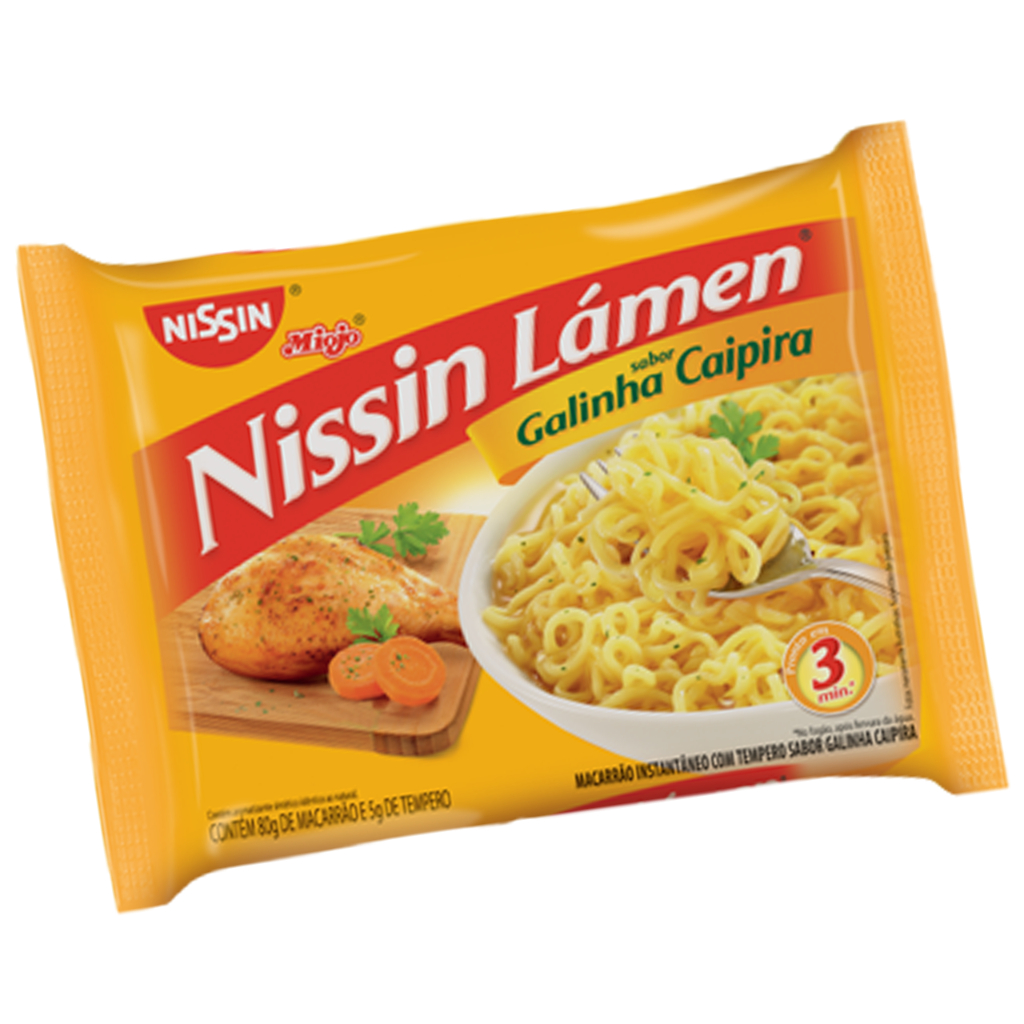 Miojo Nissin Lamén 85g - Caixa com 50 Pacotes - Escolha o Sabor ...