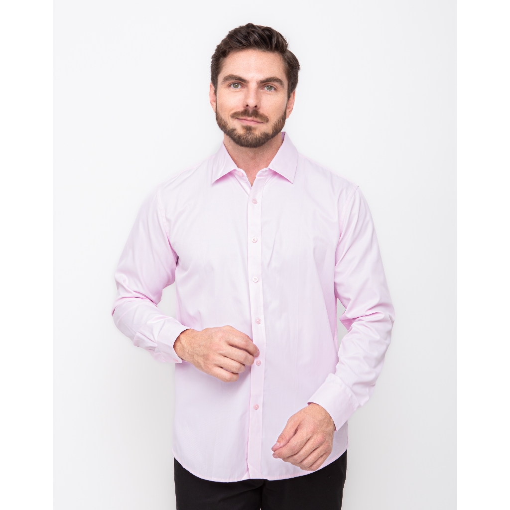 Camisa Social Manga Longa Não Amassa Passa Fácil ZZ-79 | Shopee Brasil
