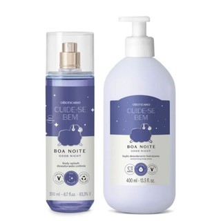 Combo Cuide-se Bem Boa Noite: Body Splash 200ml + Hidratante Desodorante Corporal 400ml em Oferta na Shopee