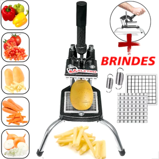 Picador Batata Palito Legumes Resistente Picador de Batatas Profissional + Brindes