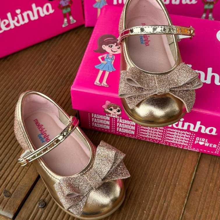 Sapato Infantil Menina Bebê Palmilha Confortável Sapatilha Fechada ...