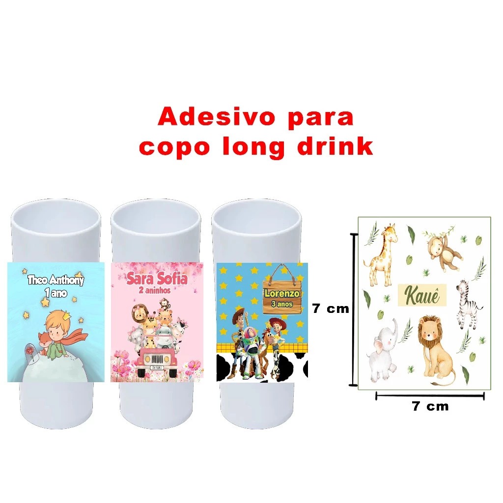 Adesivo para copo long drink | Shopee Brasil