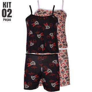 Kit Com 2 Pijamas Baby Dool Infantil Roupa de Dormi Criança Menina em Oferta na Shopee