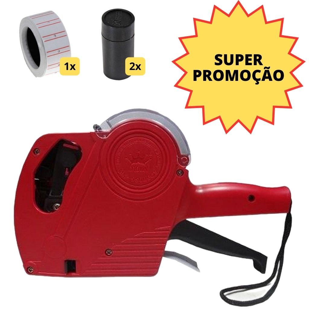 Etiquetadora de Preço Manual 8 Dígitos Profissional MX5500 + 2 Refil de ...