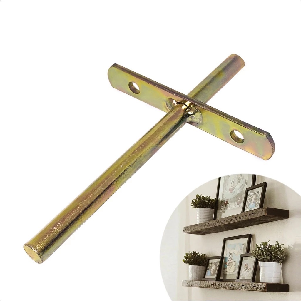 Kit Suporte Invisivel Para Prateleira Com Parafuso e Bucha - 30cm a 40cm