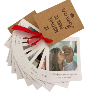 Cartão Motivos para Amar Presente namorado dia dos namorados Casal Mimo Surpresa Amor aniversário um ano de namoro em Oferta na Shopee