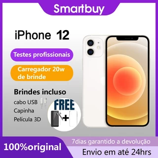 iPhone 12 64GB ou 128GB Vitrine Carregador Garantia e Nota Fiscal em Oferta na Shopee
