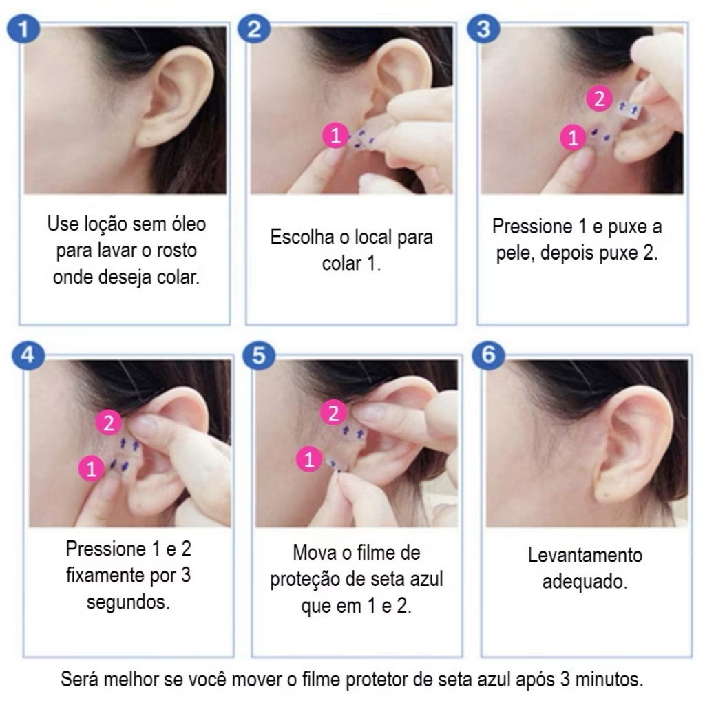 Imagem do produto 40 Pçs Adesivos Facial Fita De Lifting Anti Envelhecimento 1