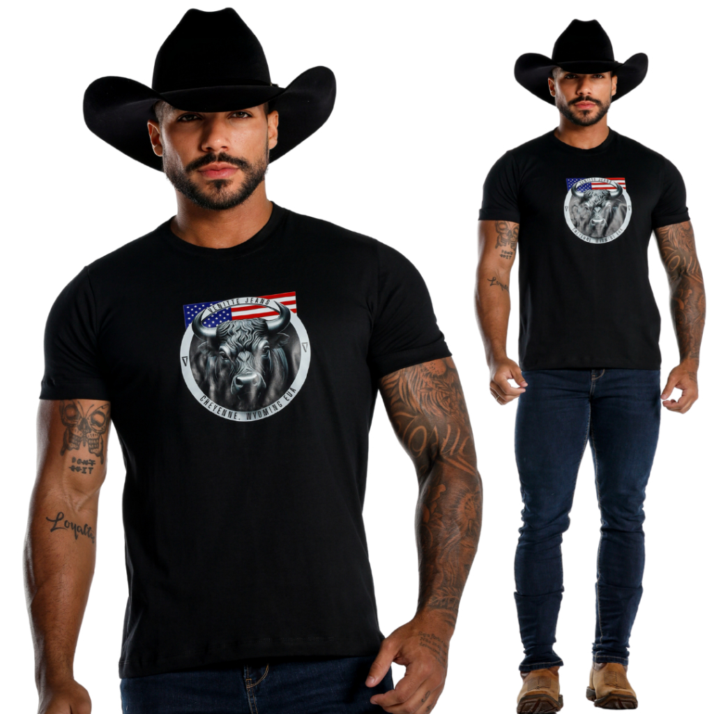 Camisa Camiseta Rodeio Country Masculino 100% Algodão Venitte | Shopee ...