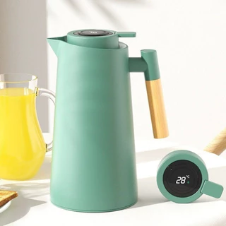 Garrafa Térmica 1 Litro Com Termômetro Led Para Chás / Café Design Moderno em Oferta na Shopee