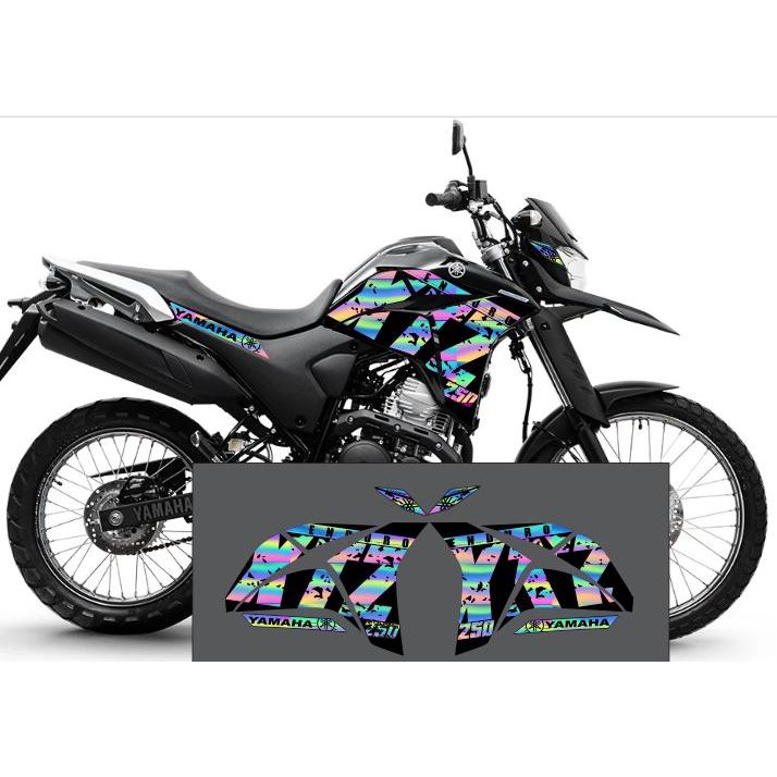 Adesivo Kit XTZ Lander 250 Tipo Xt Em holográfico/camaleão