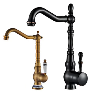 Torneira De Cozinha Gourmet Misturador De Água Quente E Fria Cor Preta Fosco Yesop