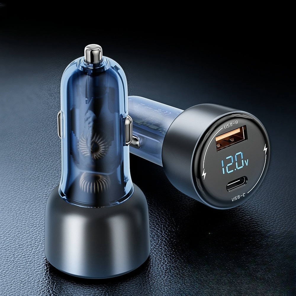 Carregador Veicular 72W 2 Portas - USB-C + USB para Carros/Truck 12/24V ...