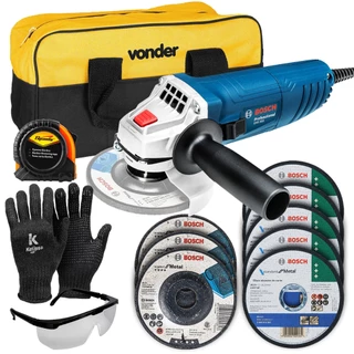 Kit Esmerilhadeira GWS 850 Bosch 850W + Bolsa e Discos