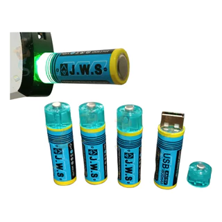 Kit 4 Pilhas Recarregáveis via Usb AA Pequena 1,5v 1.800mah