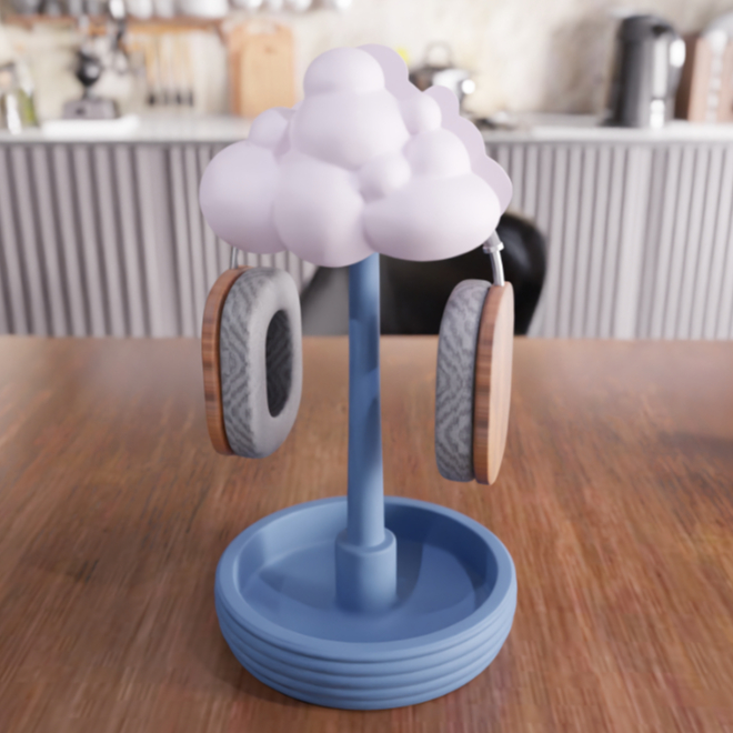 SUPORTE HEADSET - ESTILO NUVEM KAWAI