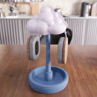 SUPORTE HEADSET - ESTILO NUVEM KAWAI