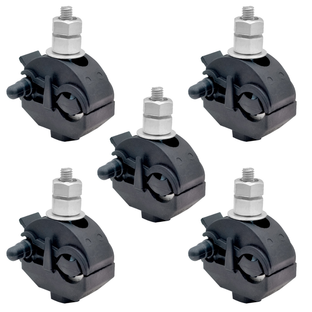 5 Conector Cdp Perfurante 10-95mm Derivação 1,5-10mm Emenda Morcego Piranha Vampiro