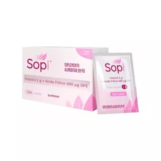 Sopi Inositol 2g + Ac fólico 600mcg  30 Sachês em Oferta na Shopee