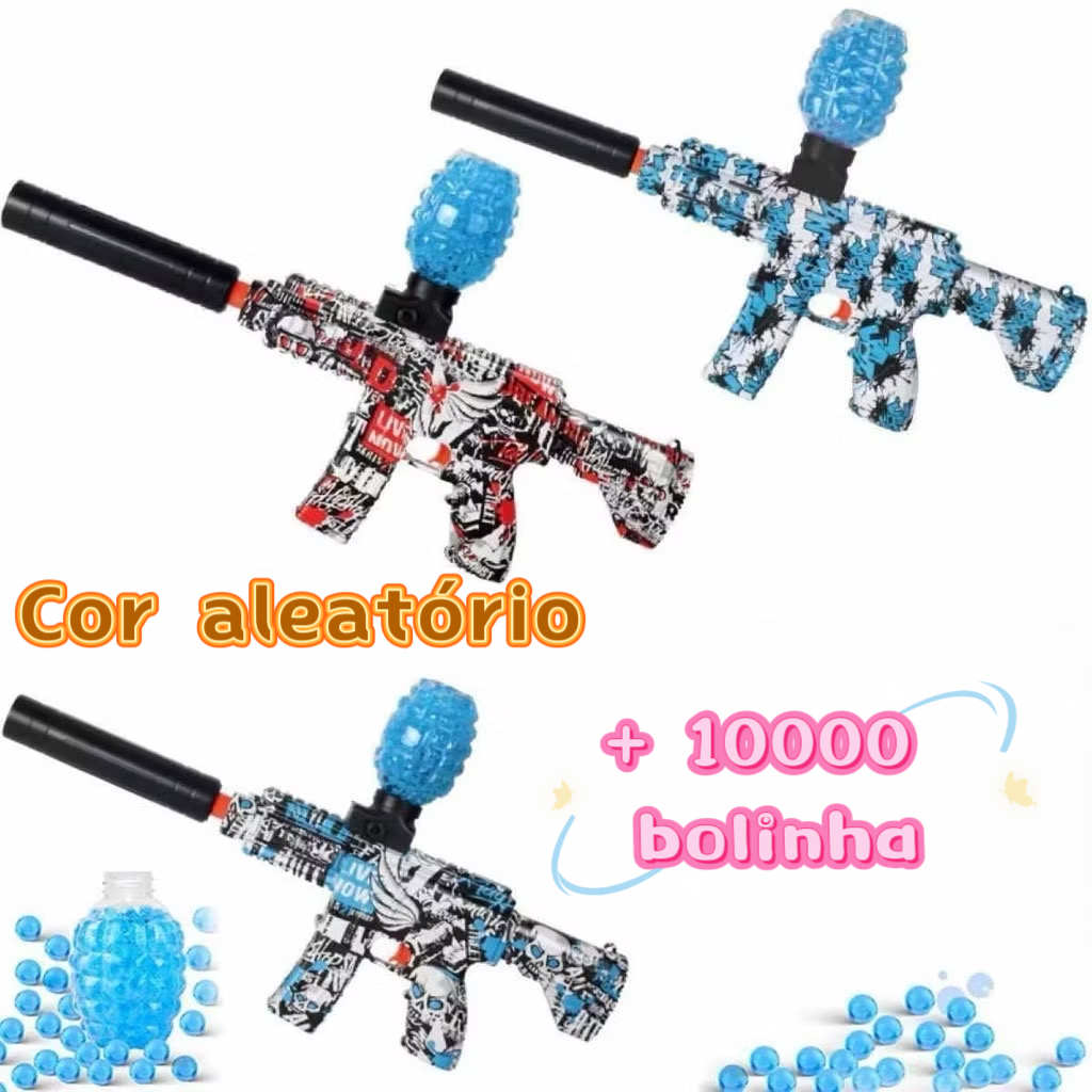 Metralhadora Automática de Gel blaster Lança 10000 Bolinhas De Gel ...