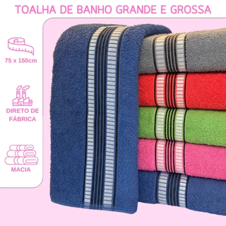 Toalha de Banho Grossa 100% Algodão Alta Durabilidade MF01-C12