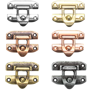Fecho M.B Mini Metal Zamac 4 Unidades Decoração Artesanato Caixas Mdf + Parafusos